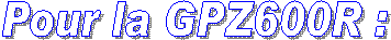 Liens ddis  la GPZ600R